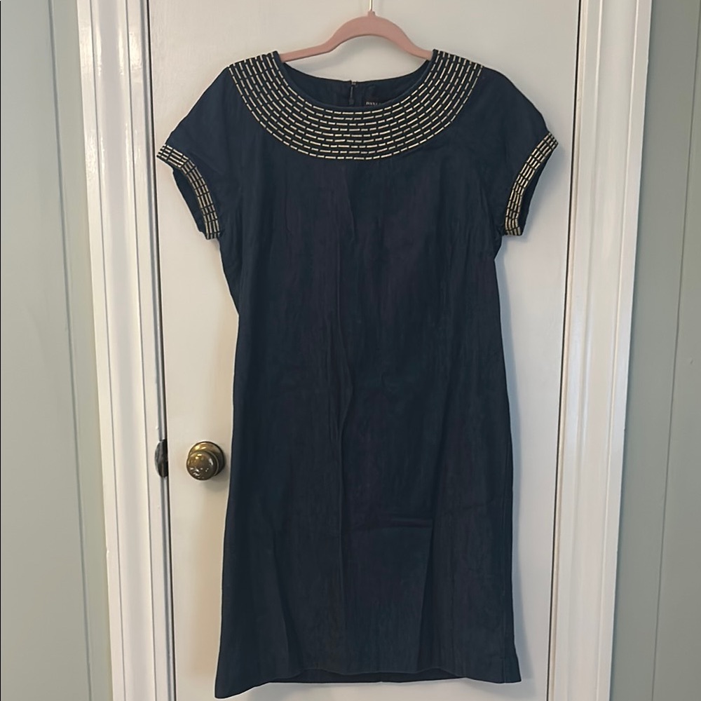 Dana Buchman Black and Gold Midi Dress
